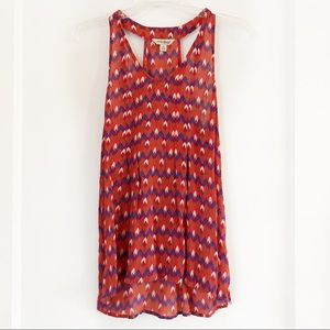 Lucky Brand Funky Geometric Print Tank Blouse